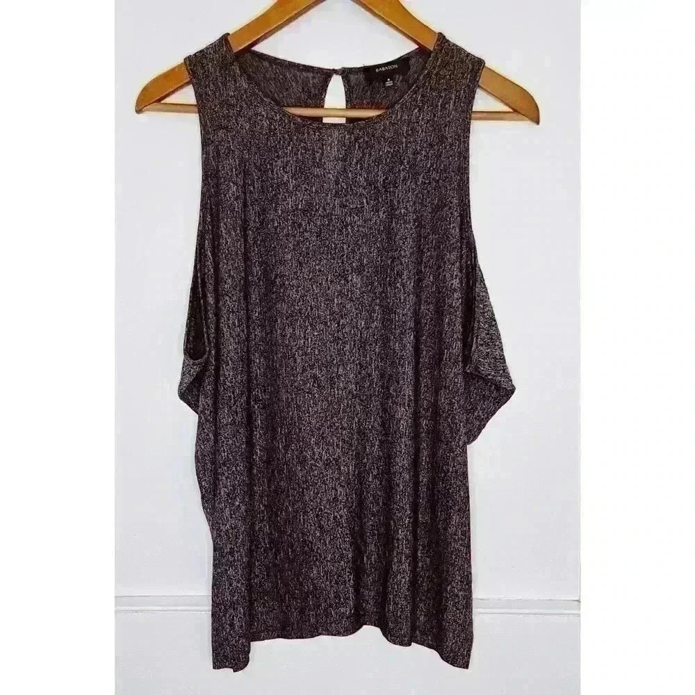 Babaton Tank In Black/Grey Stretch Fabric